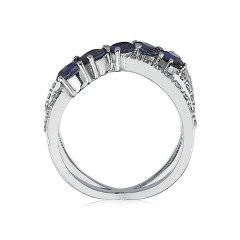 1.27 Karat Safir Özel Tasarım Pırlanta Yüzük F-VS