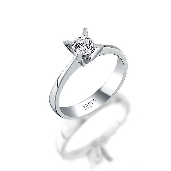 0.40 Karat HRD Sertifikalı Tektaş Pırlanta Yüzük F-SI