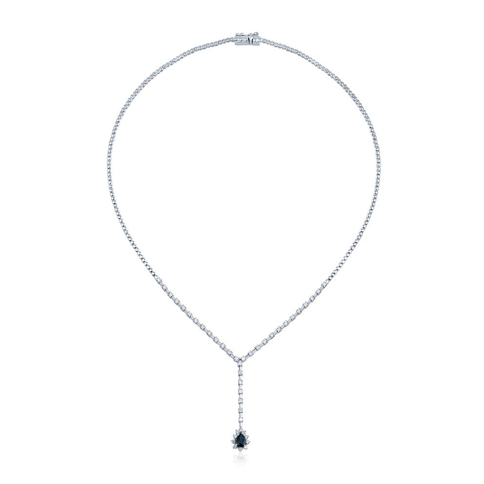 1.02 Karat Pırlantalı Safir Gerdanlık F-VS/SI
