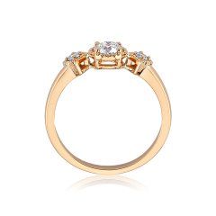 0.60 Karat Özel Tasarım Tria Pırlanta Yüzük F-SI