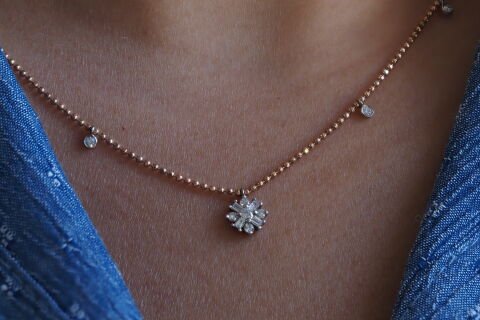 0.31 karat Baget Pırlanta Kolye